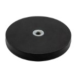 Gripmagnet neodymium gummibeklädd Ø66x8,5 mm med invändig M6 gängning och 18,0 kg styrka